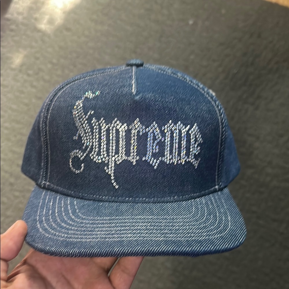 Supreme Dark Blue Denim Hat
